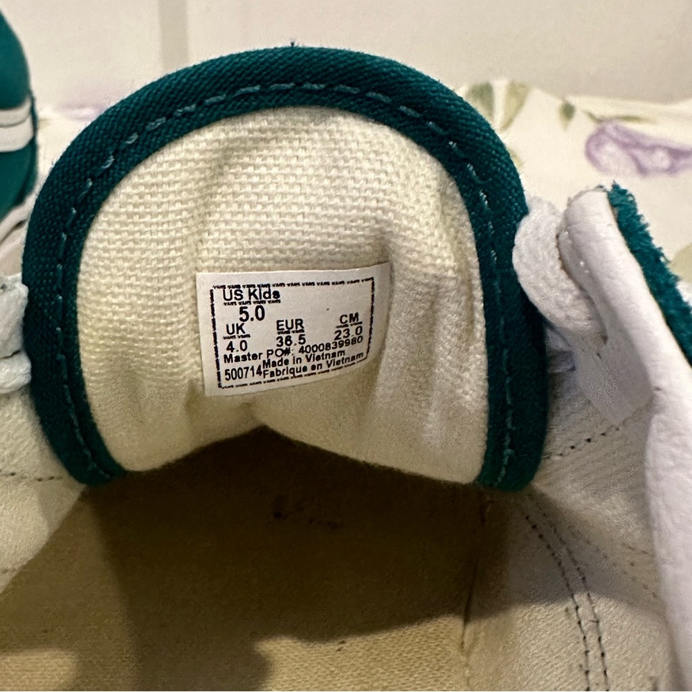 Vans green classic old skool youth size 5 women’s 6.5 sneaker shoes beach skate - Picture 6 of 8